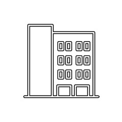 Building icon in line style