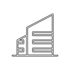 Building icon in line style