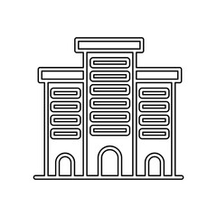 Building icon in line style
