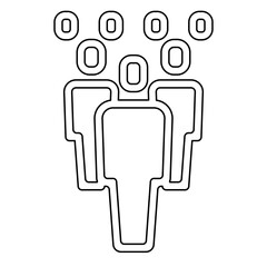 Staff icon in line style