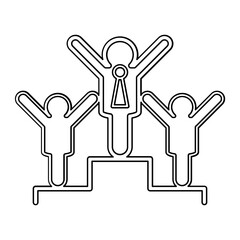 Fototapeta premium Business success icon in line style