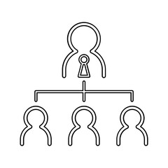Organization chart icon in line style