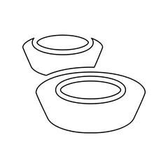 Egg tart icon in line style