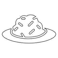 Omelet icon in line style