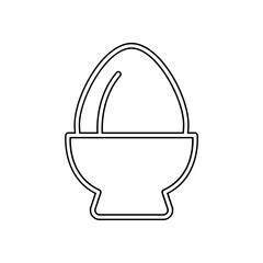 Boiled egg icon in line style