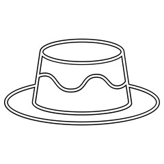 Egg pudding icon in line style