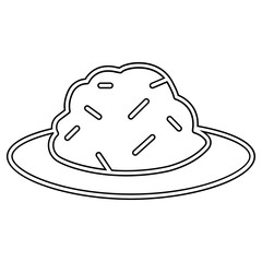 Omelet icon in line style