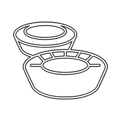 Egg tart icon in line style