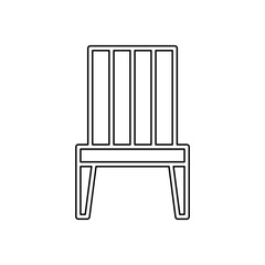 Fototapeta premium Chair icon in line style