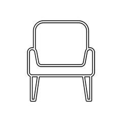 Armchair icon  in line style