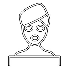 Facial spa icon in line style