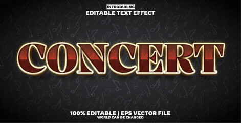Fototapeta premium New concert editable text effect in modern trend style