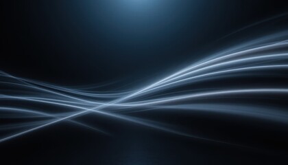 Abstract blue light streaks on dark background