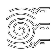 fingerprint scanner icon in line style