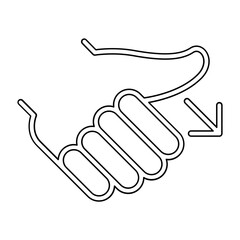 Obraz premium fingerprint scanner icon in line style