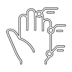 fingerprint scanner icon in line style