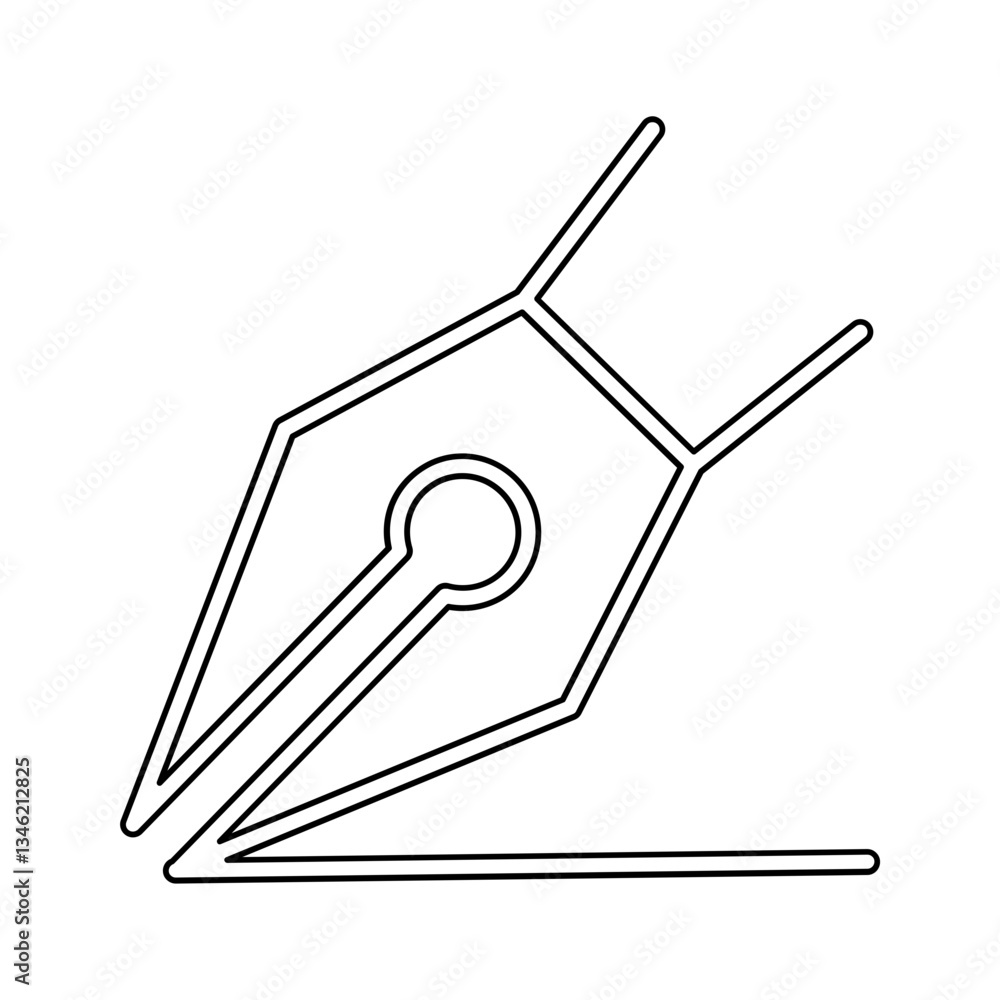 Poster contract icon in line style