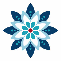 Winter flower pattern design