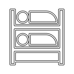 Bunk bed icon in line style