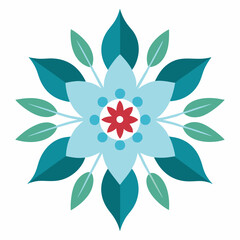 Fototapeta premium Winter flower pattern design
