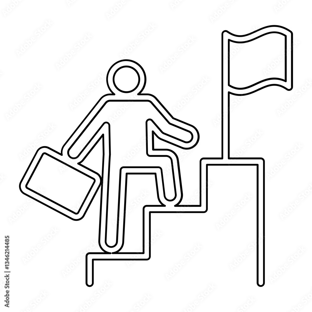 Poster development icon in line style