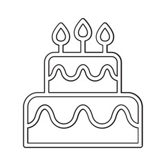 Wedding cake icon in line style