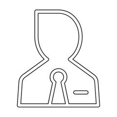 Businessman icon in line style