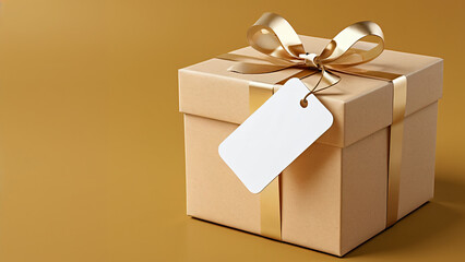 gift box with a white label