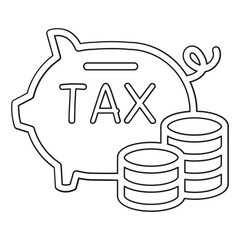 Saving icon in line style