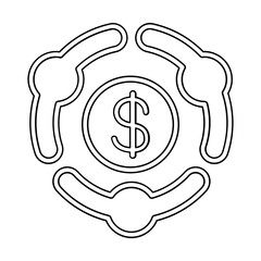 Partner icon in line style 