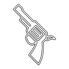revolver icon in line style