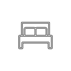 Bed icon in line style