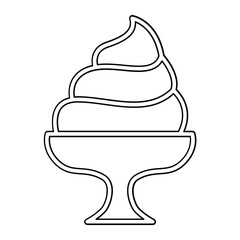 Ice cream icon in line style