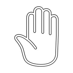 Stop icon in line style