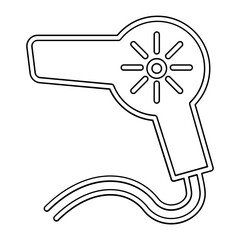 Hair dryer icon in line style