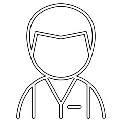 Staff icon in line style