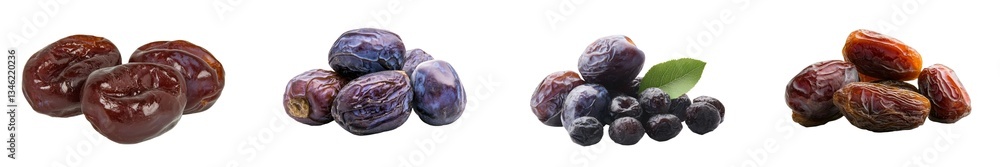 Poster A white background serves as the setting for an isolated raisin, complete with a clipping path and a fully utilized depth of field