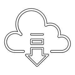 Downloading icon in line style