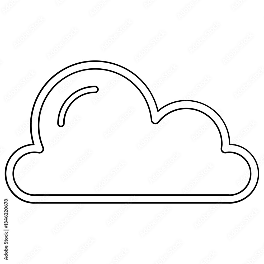 Poster cloud computing icon in line style