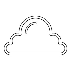 Cloud computing icon in line style