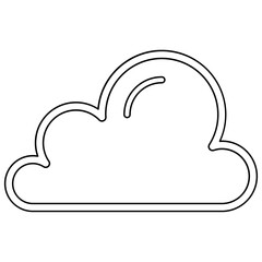 Cloud computing icon in line style