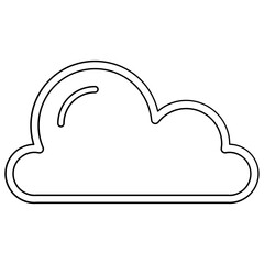 Cloud computing icon in line style