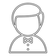Waiter icon in line style
