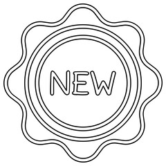 Obraz premium Label new icon in line style