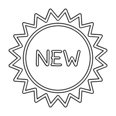Label new icon in line style
