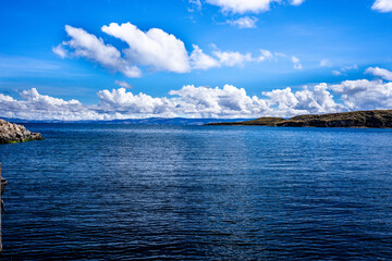 lake titicaca bolivia south america.