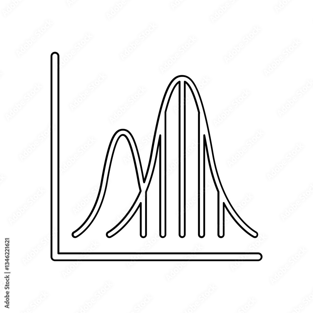 Poster graph icon in line style