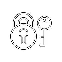 Security icon in line style