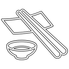 Japanese food icon in line style