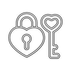 Love icon in line style